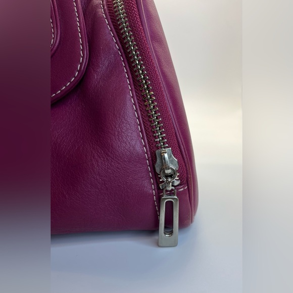 Cole Haan Magenta Leather Shoulder Bag - Picture 6 of 10